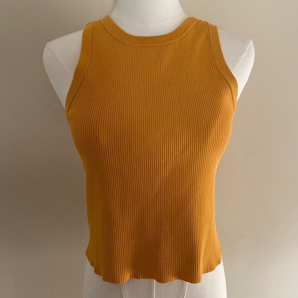 Hallhuber Stretch Ribbed Knit Tank Top